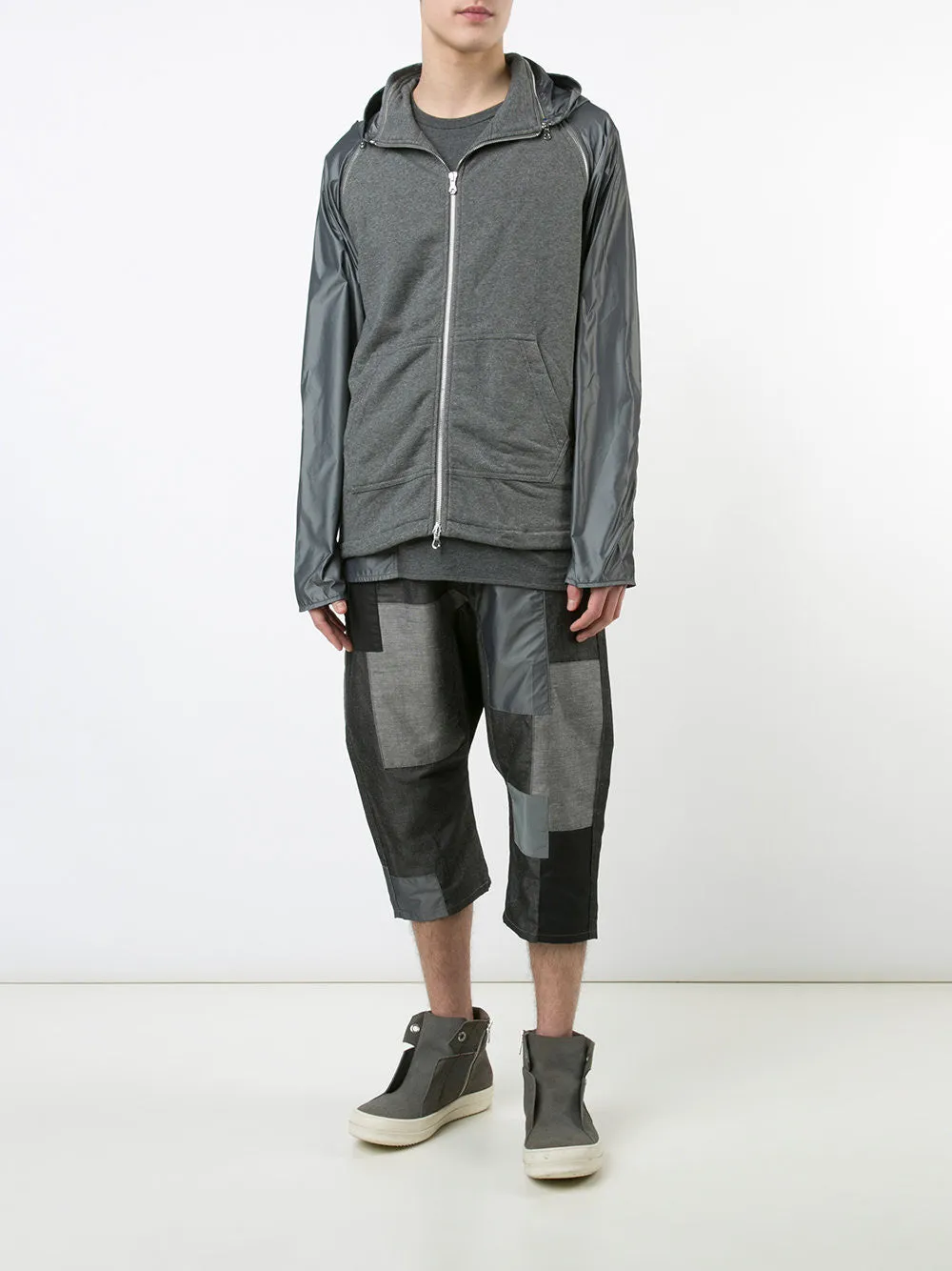 ZIP SLEEVE HOODIE - GRAY