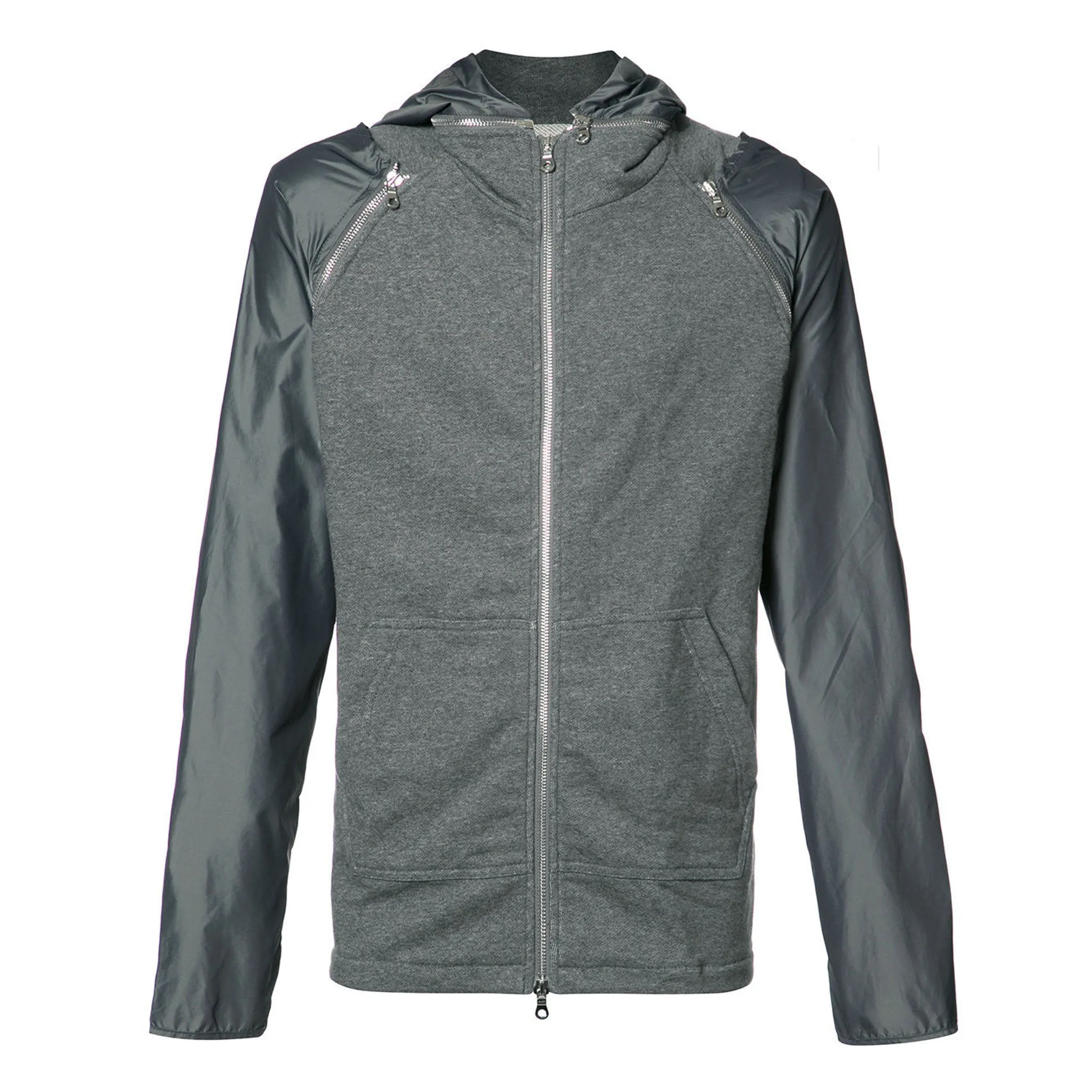 ZIP SLEEVE HOODIE - GRAY
